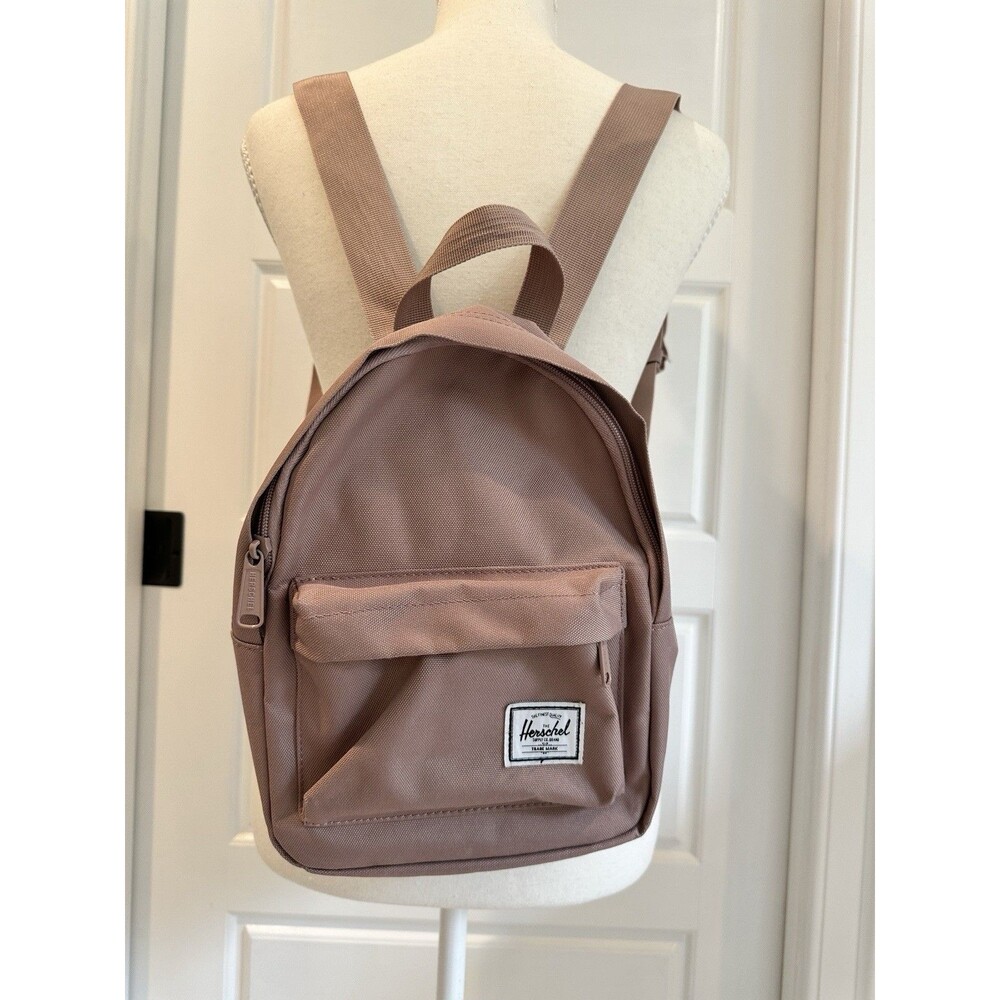 Herschel Supply Co. Nova Mini Backpack Bag Ash Rose Pink Canvas Dual Handle